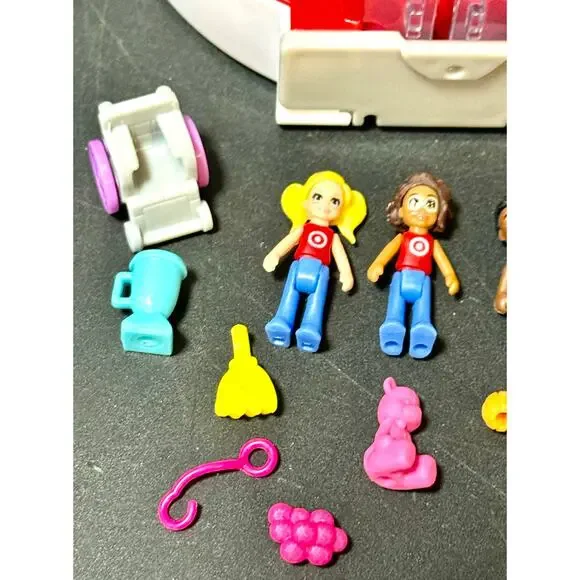 Polly Pocket Target Bullseye Adventure Exclusive Playset Doll 15 Pcs Plastic - Picture 5 of 7